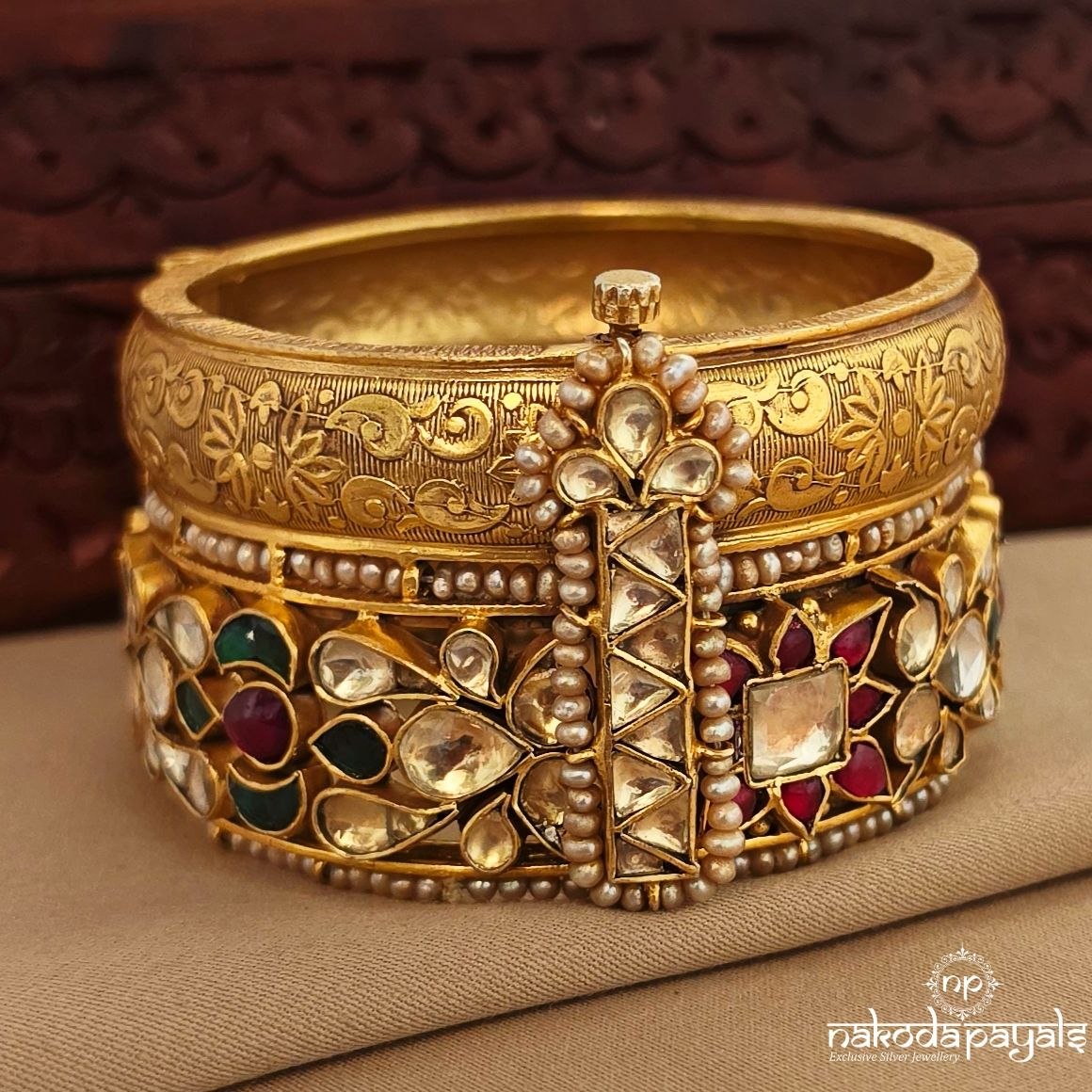 Kundan Traditional Screw Kada (Gk3315)