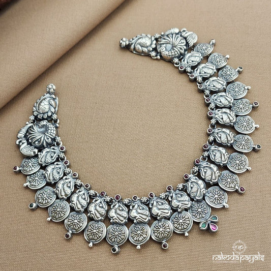 Peacock Coined Neckpiece  (N11242)