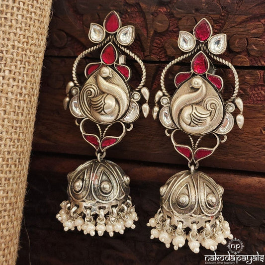 Peacock Kundan Jhumka (J1563)