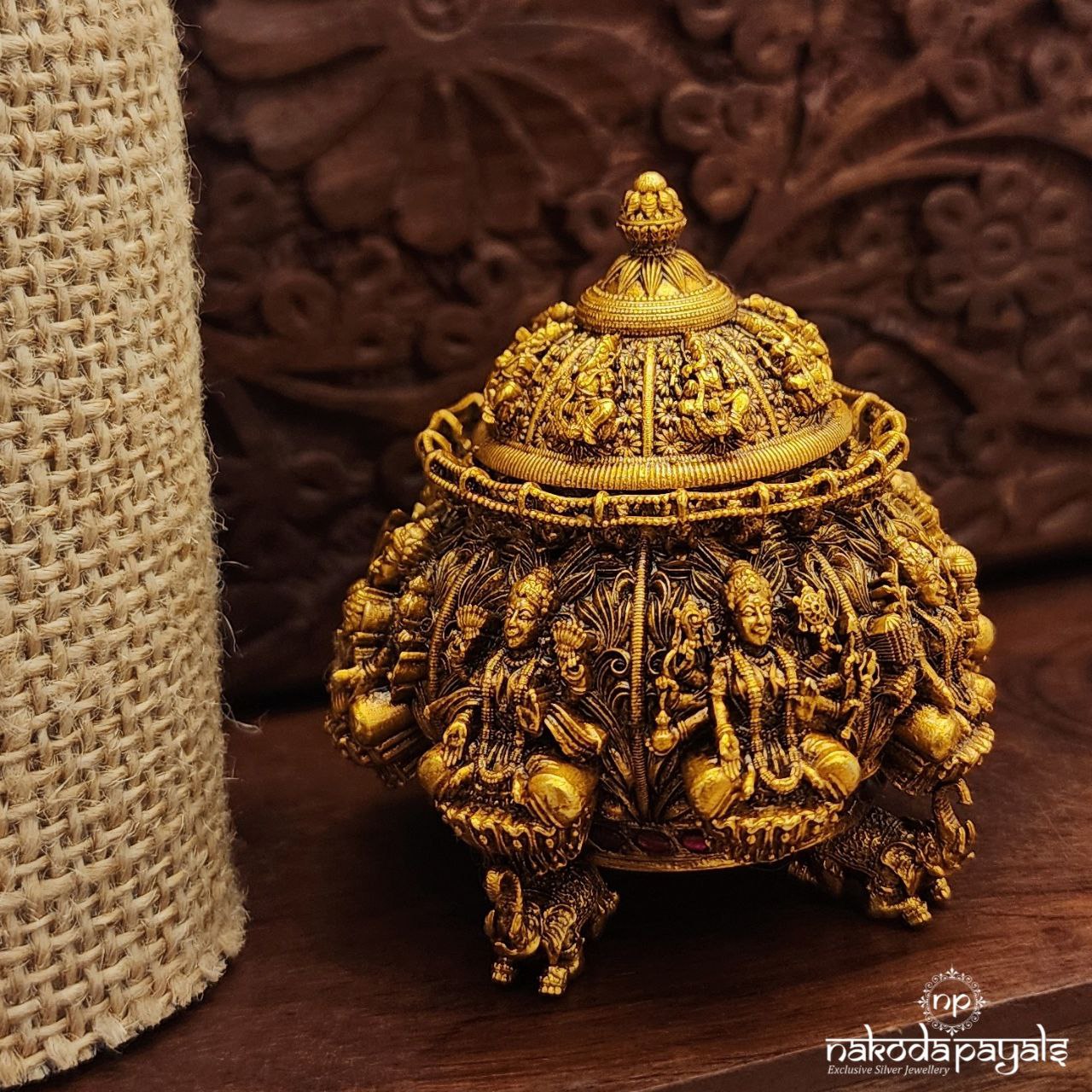 Super Crafted Lakshmi KumKum Box (Aa1418)