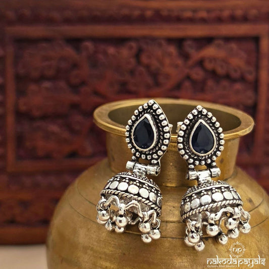 Blue Drop Ball Drop Jhumka (J1832)
