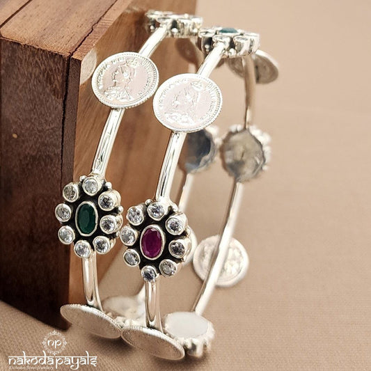 Kemp  Coined  Bangle Pair (K6101)