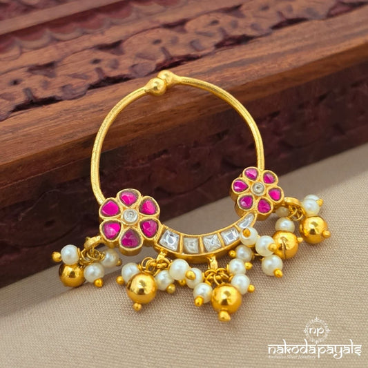 Floral Kundan Nath (Np792)