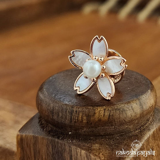 Rose Gold Pearled Lapel Pin (St3673)
