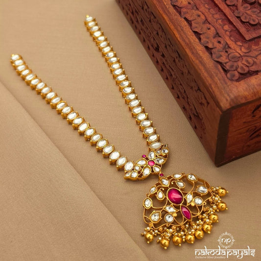 Traditional White Kundan Neckpiece (Gn10260)