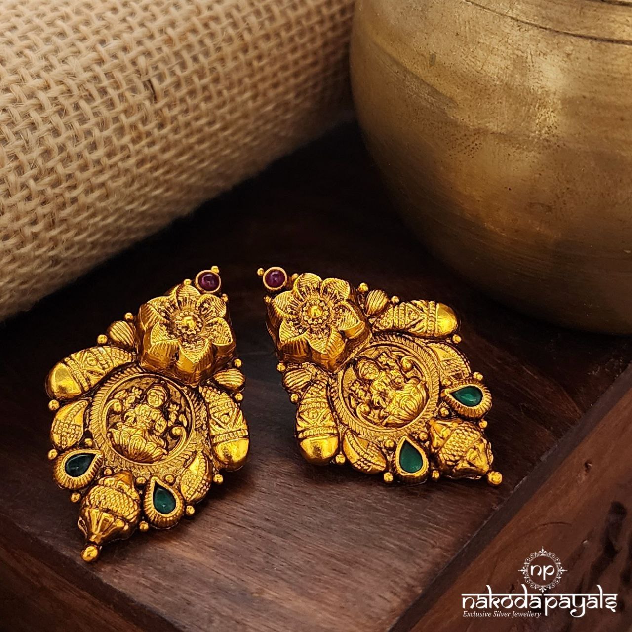 Coined Lakshmi Earrings (Ge10002)