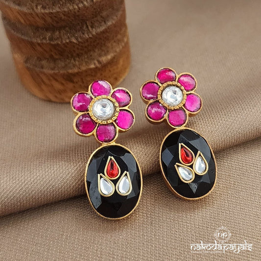 Kundan Floral Earrings (Ge10059)