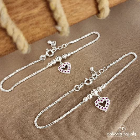 Heart Drop Kids Anklets (Ka9403)
