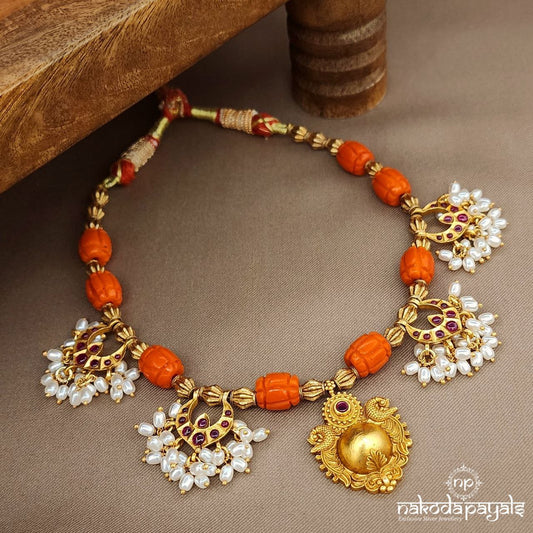 Coral Guttapusalu Neckpiece  (Gn9338)