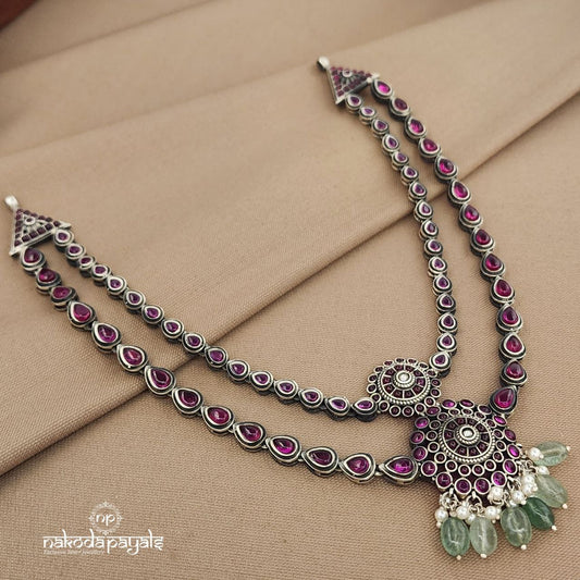 Layered Pinkish Neckpiece (N11182)
