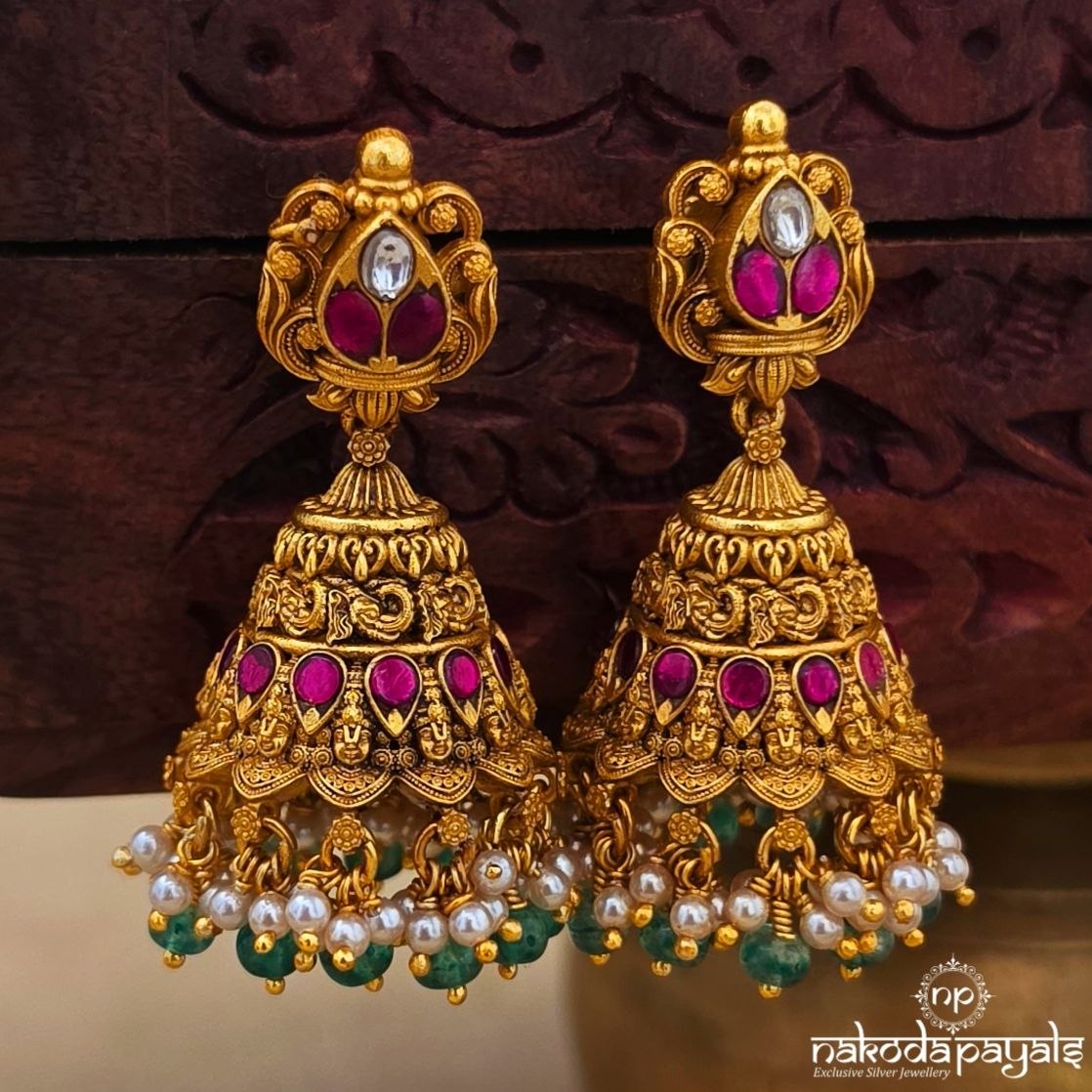 Venkateshwara Kundan Jhumka (Ge11204)
