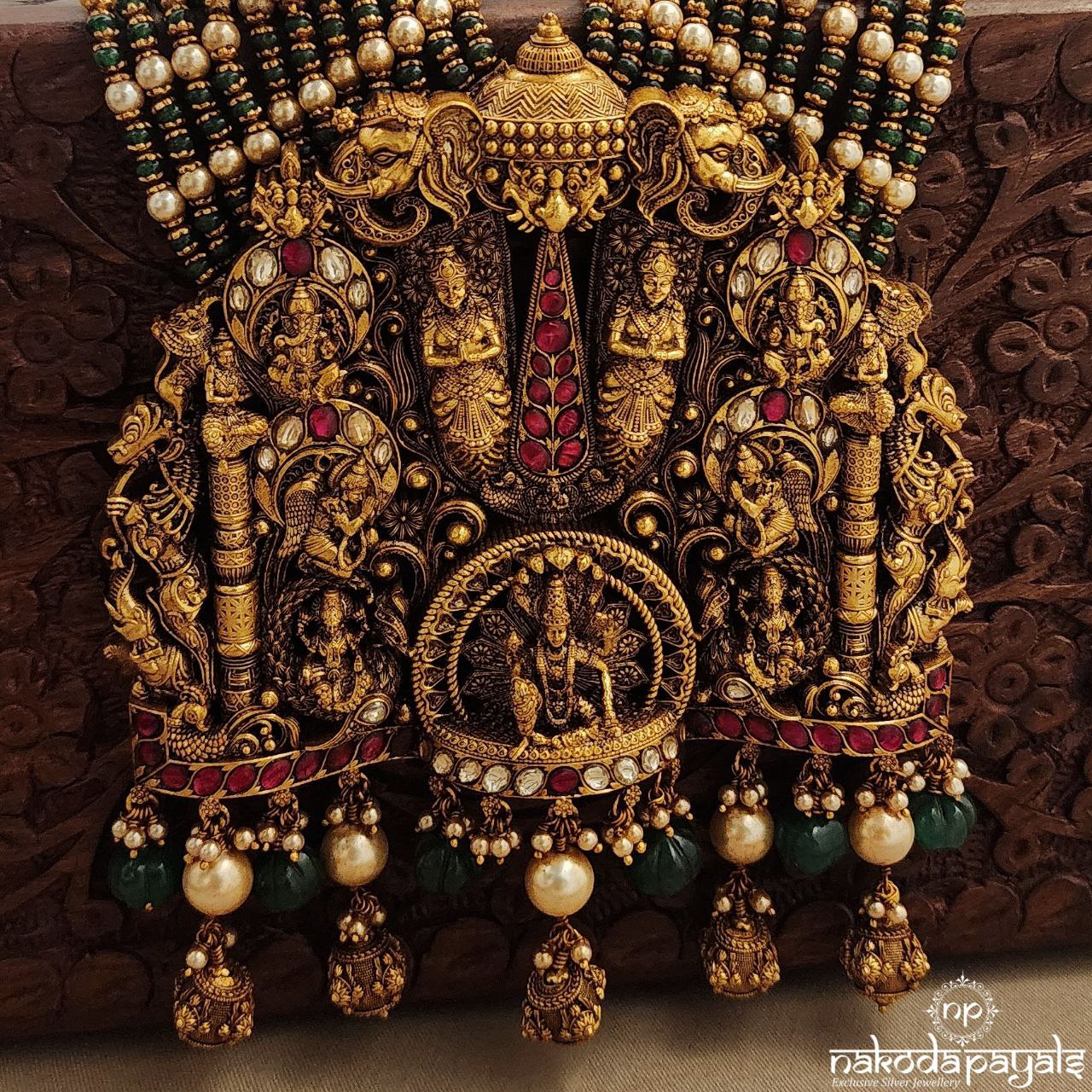 Goddess Lakshmi Kundan Neckpiece (Gn8627)