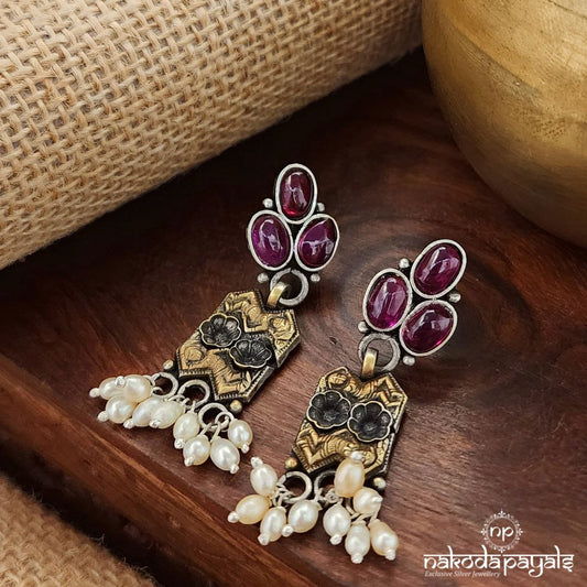 Oval Pink Earrings (C3320)