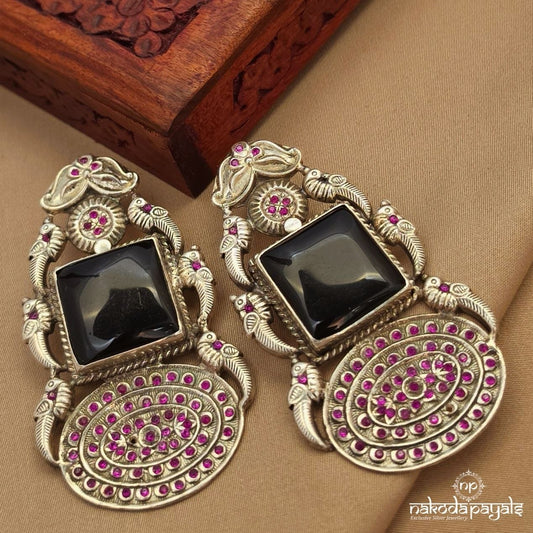Exquisite Onyx Chandbali (C3998)