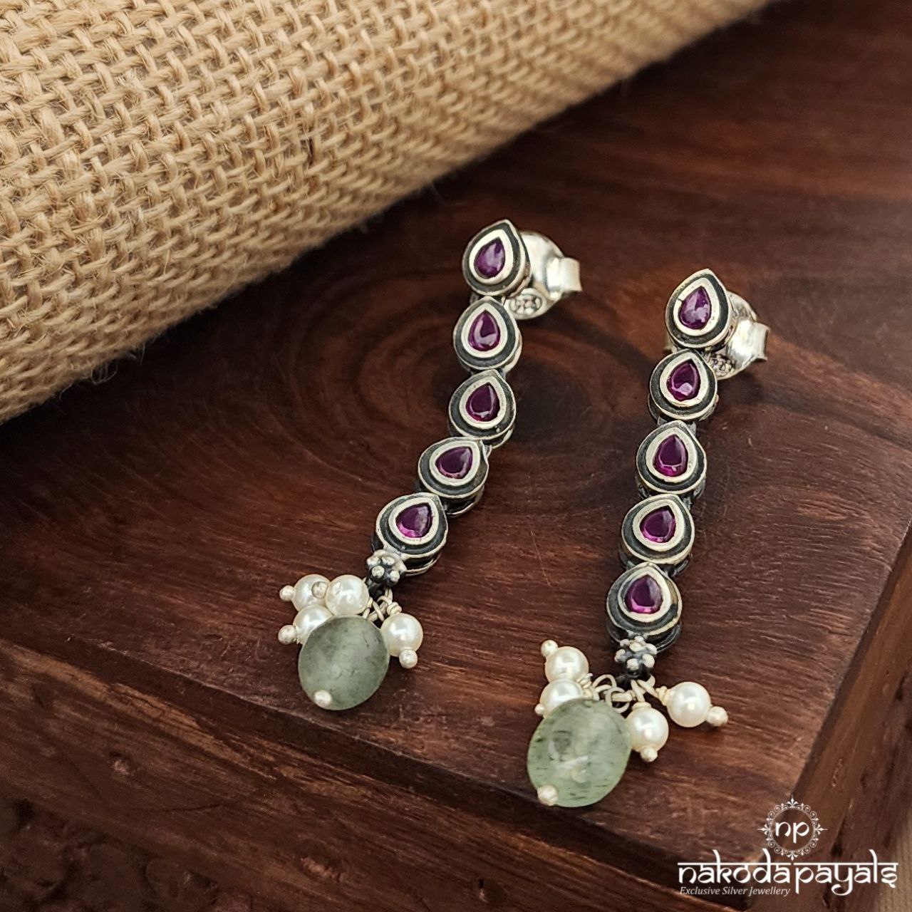 Pink Drops  Earrings (C3758)