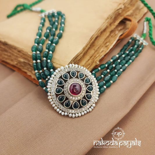 Green Beads Choker (N11662)