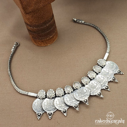 Oxidised Kamal Lakshmi Neckpiece (N11120)