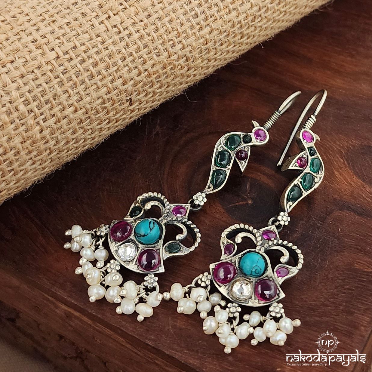 Peacock Turquoise Drop Hangings (H2206)