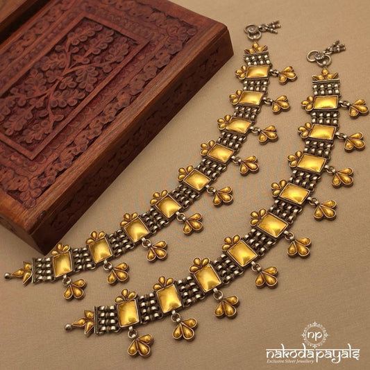 Dual Tone Exquisite Anklets (A7008)
