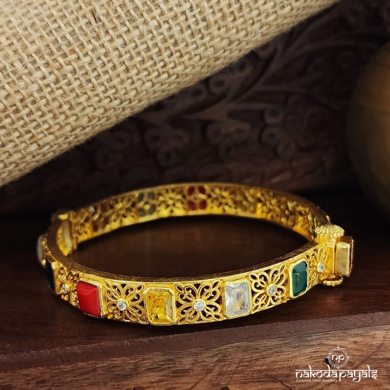 Rectangular Navaratna Kada (Gk3105-07)