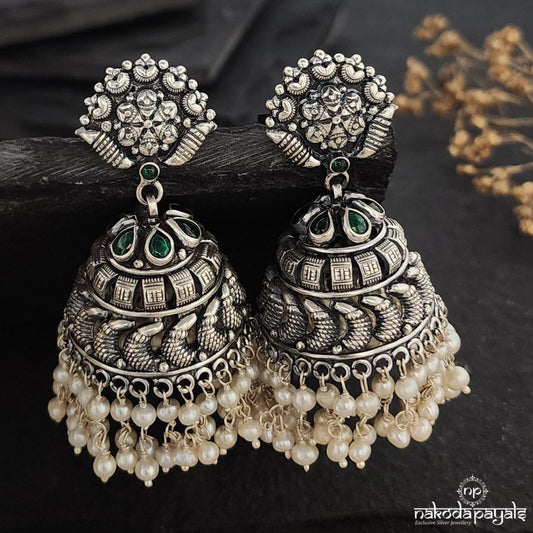 Green Drop PearlVaani Jhumka (J1095)