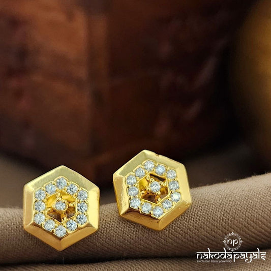 Heptagon CZ Studs (Ge9966)