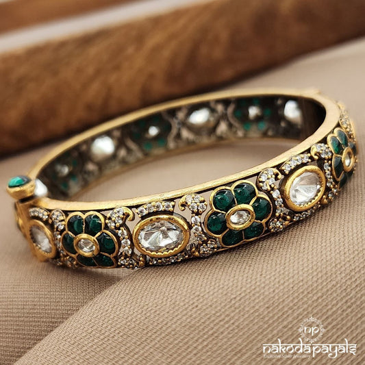 Floral Green Screw Kada (2.4) (Gk3201)