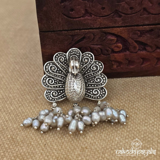 Pearl Drop Peacock Pendant (P2648)
