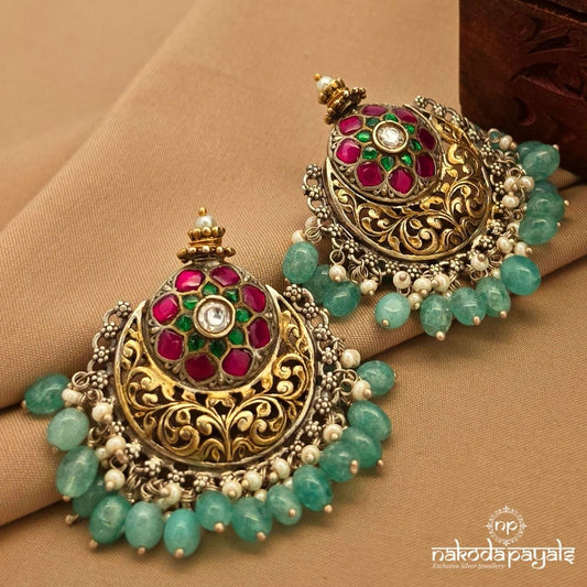 Exquisite Dual Tone Chandbali (C4150)