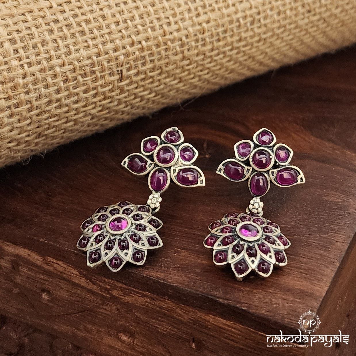Floral Pink Earrings (C3754)