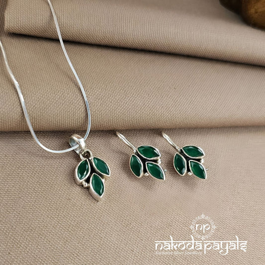 Green Leafy Pendant Set (N11508)