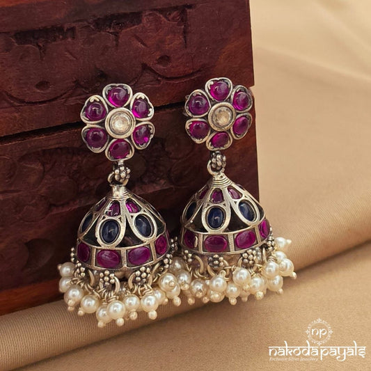 Floral Pink Jhumka (J1653)