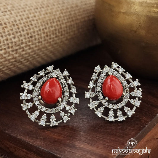 Twinkling Coral Studs (S3607)
