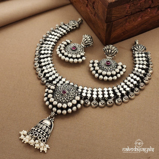 Jhumka Drop Neckpiece With Earrings (N11403)