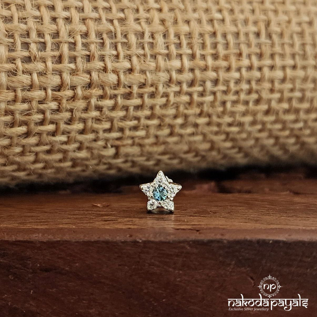 Blue Dot Star Nosepin (Np766)