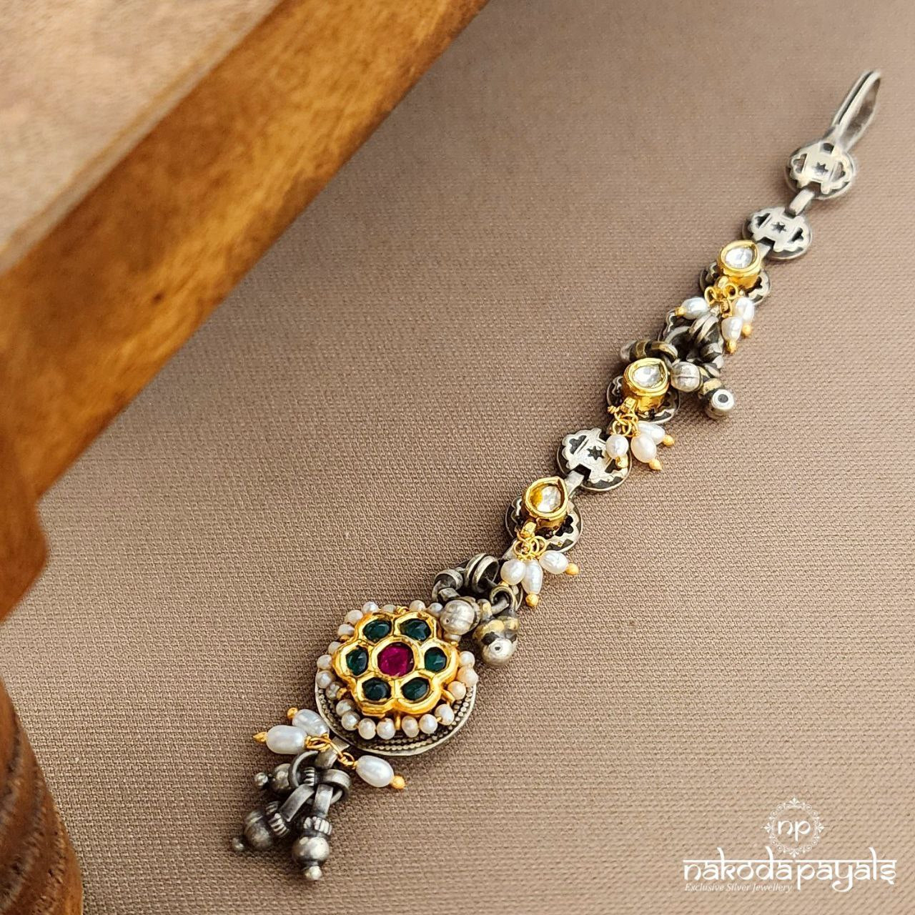 Floral Dual Tone  Maang Tika (M0444)