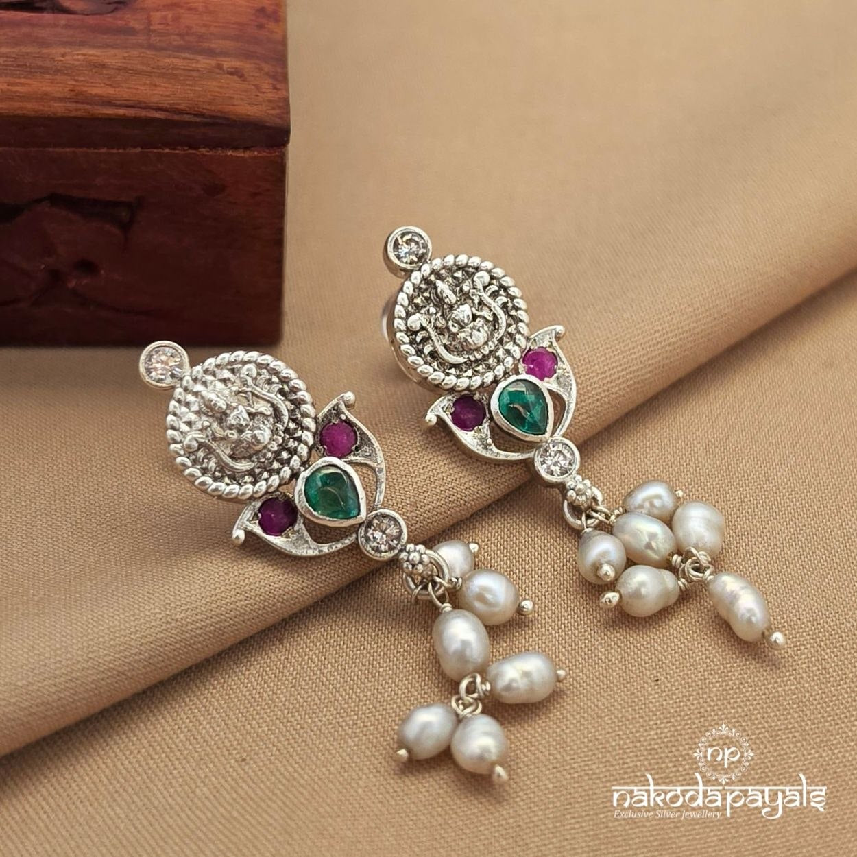 Pearly Circular Lakshmi Earring (S9721)