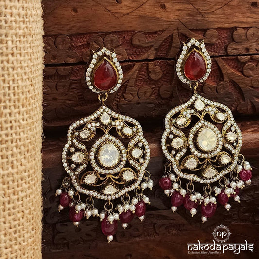 Pink Drop Moissanite Earrings (Ge10119)