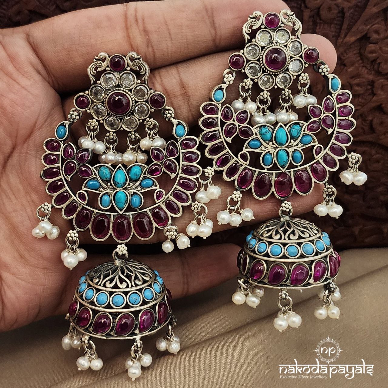 Gorgeous Lotus Chandbali (C3535)