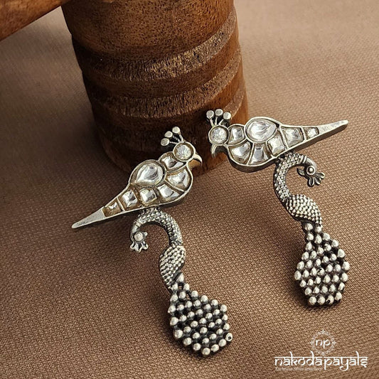 White  Peacock Earrings (C3682)