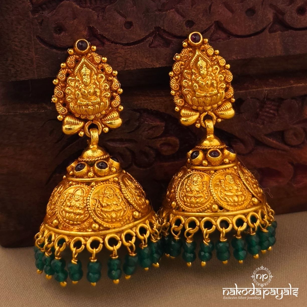 Lakshmi Kemp Floral Jhumka (Ge11219)