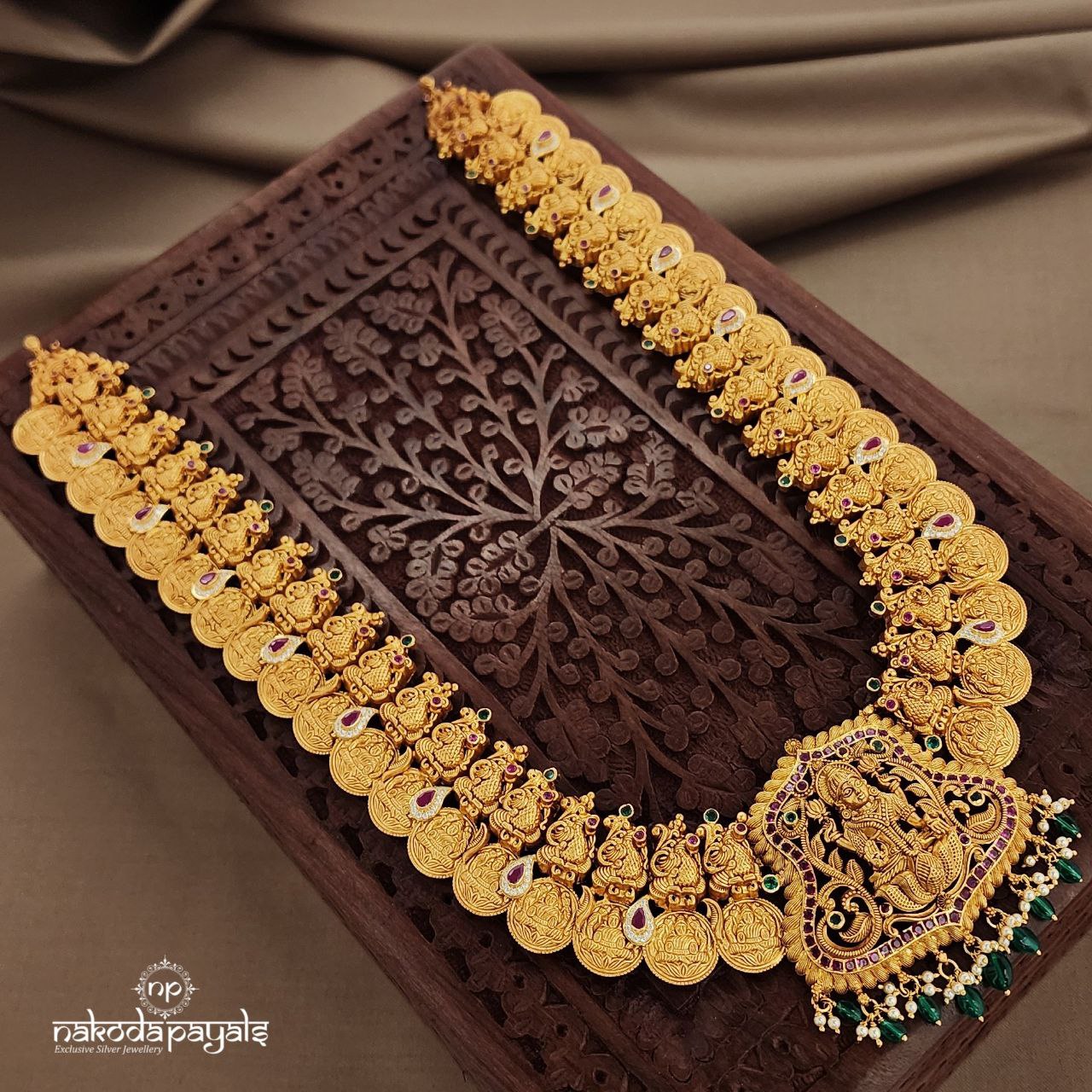 Peacock Lakshmi Coin Neckpiece (Gn9160)