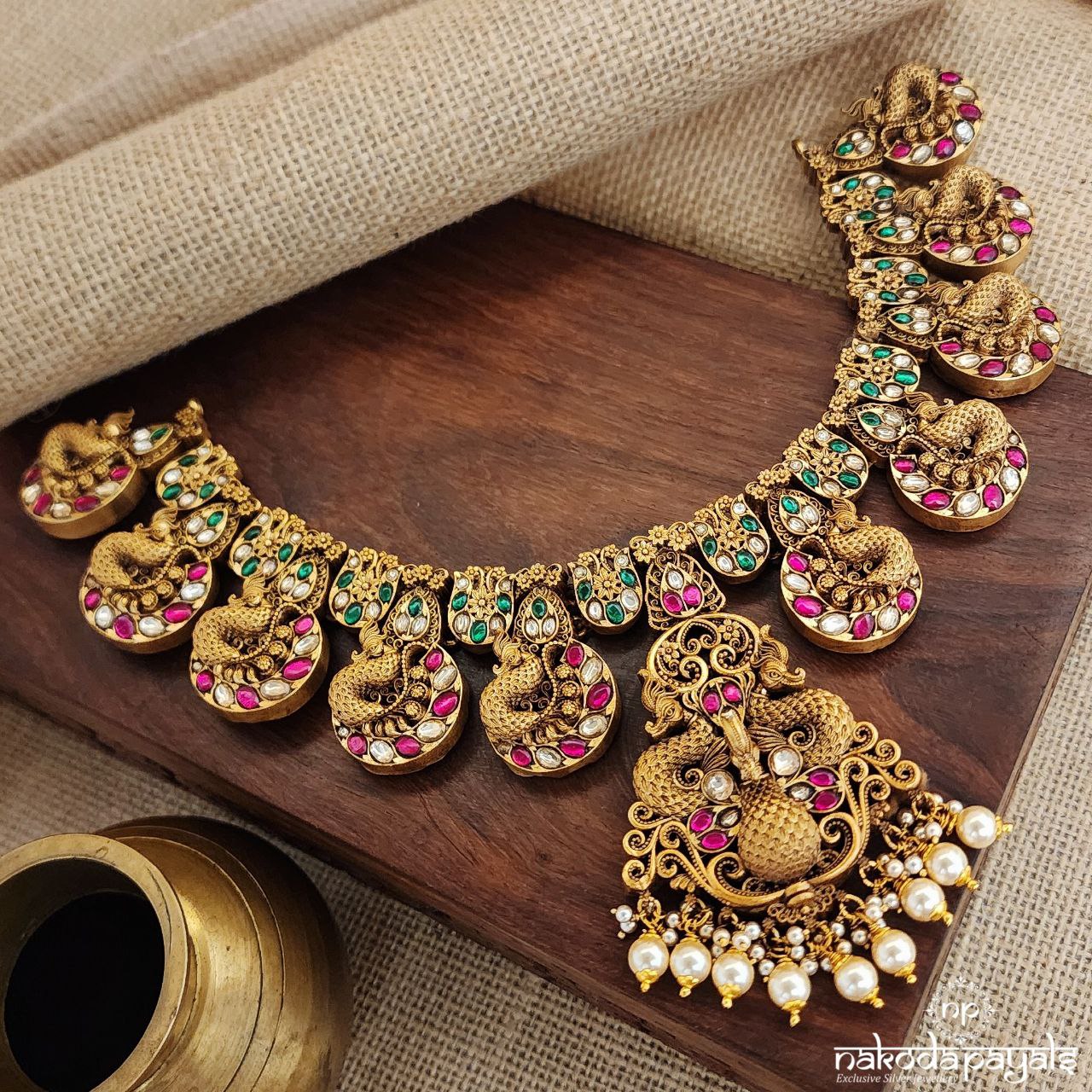 Peacock Charm Neckpiece (Gn8448)