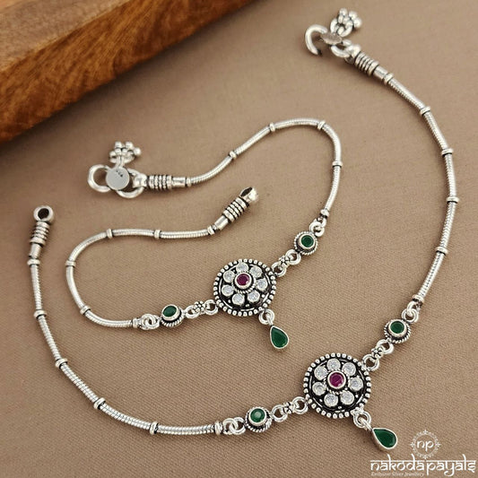 Circlet Pink Dot Anklets (A6596)