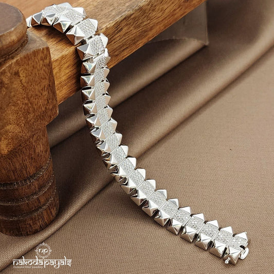 Triangular CZ Men's Bracelet (Mc1076)