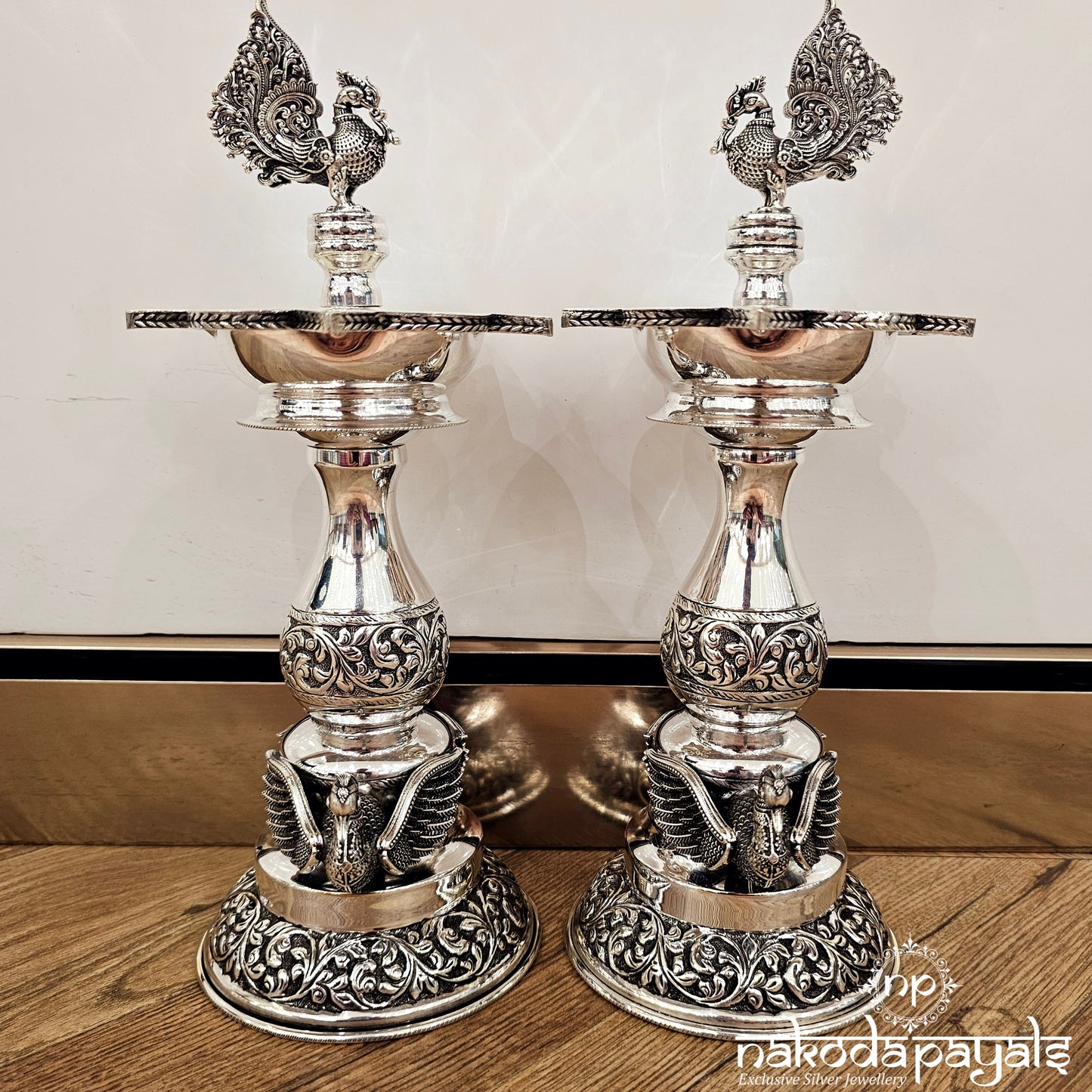 Winged Hamsa Lamp Pair 10"(Aa2008)