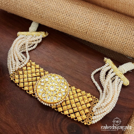 White Kundan Neckpiece (Gn9305)