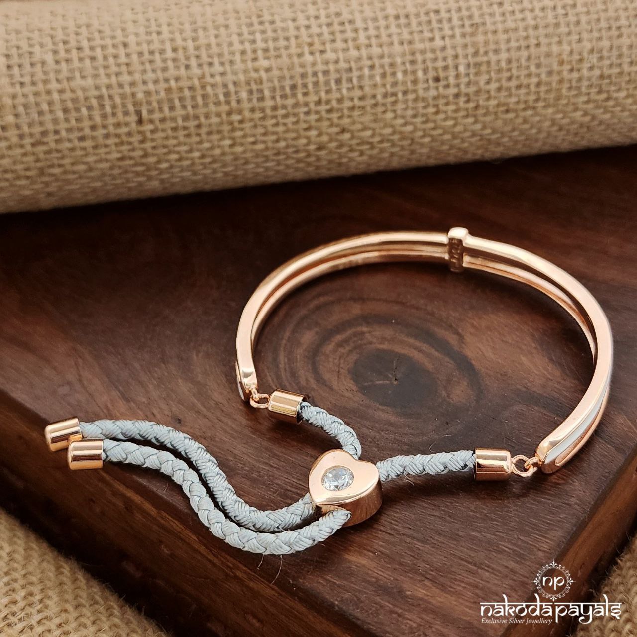 Blue Rose Gold Kada (K5235)