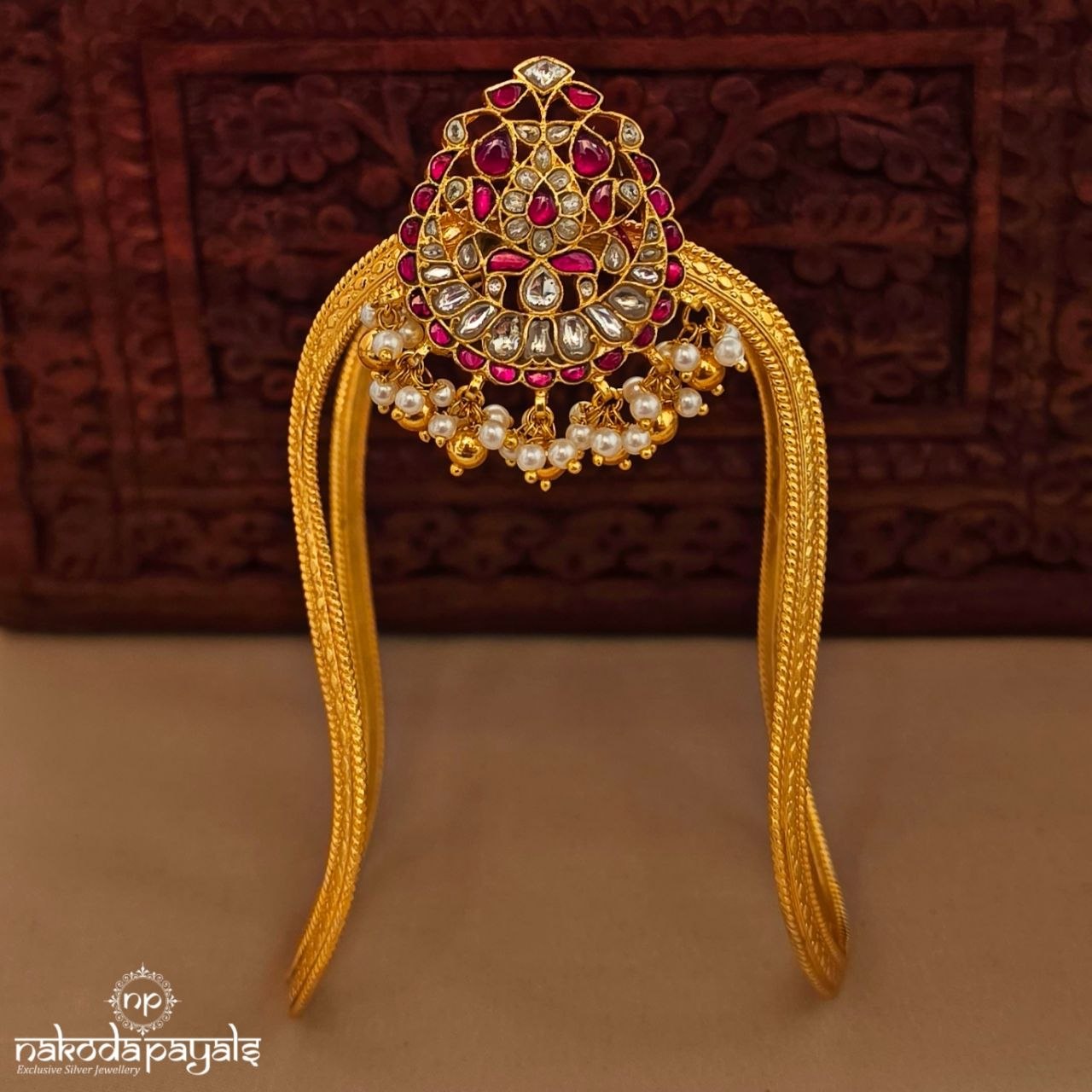 Kundan Pearled Vanki Armlet (Ha0110)