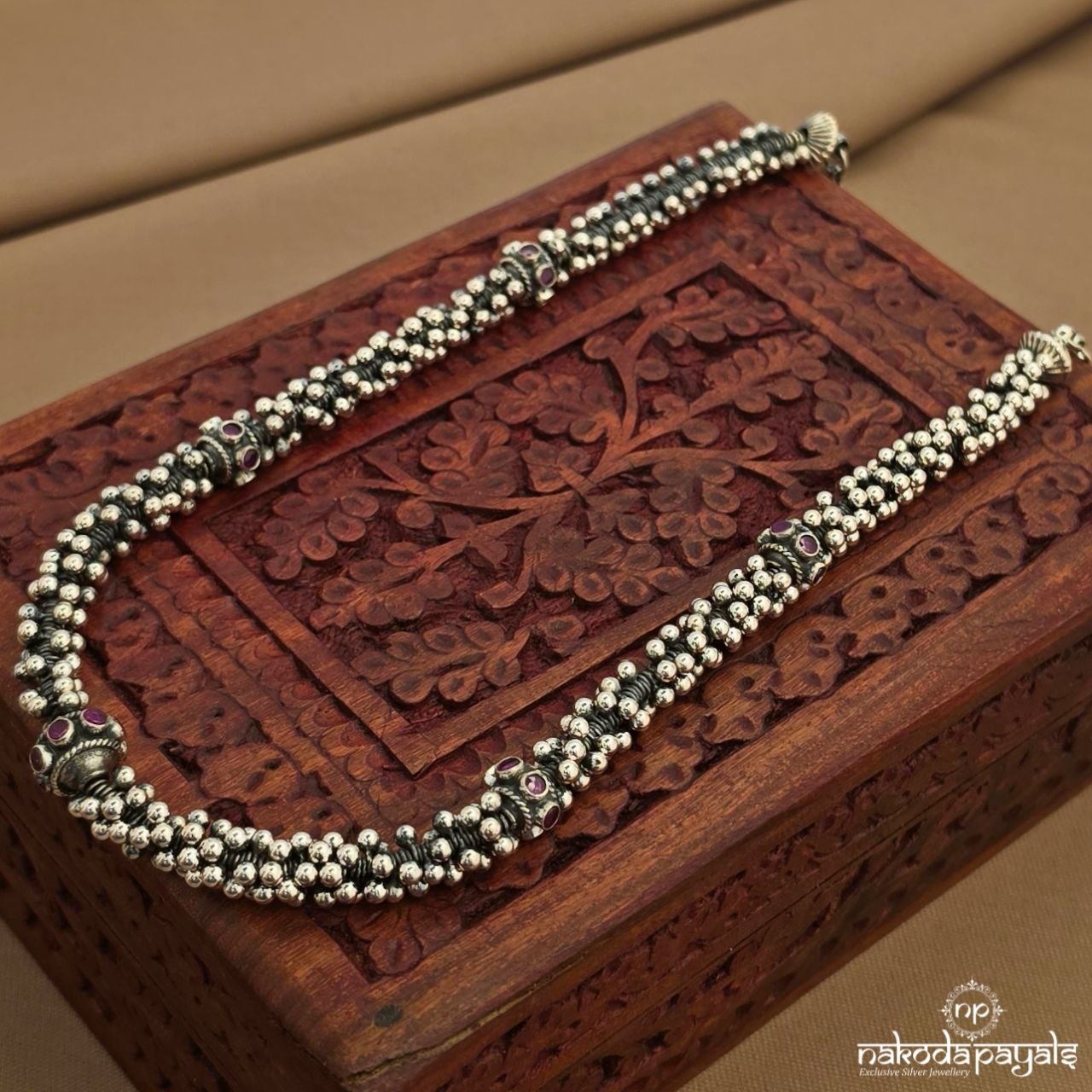 Ghungroo Pink Neckpiece (N11634)